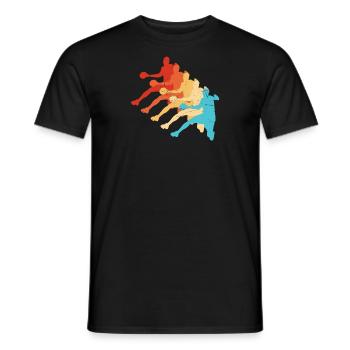 Joueurs de handball masculins Joueurs de handball féminins - T-shirt homme - noir - Devant - AI Model Male 178 light (178cm)