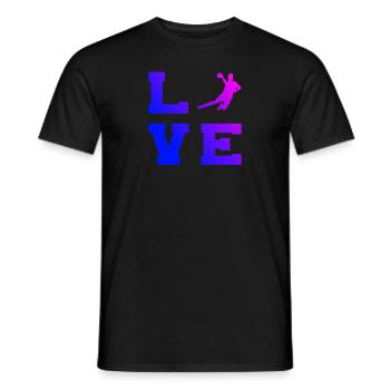 Joueurs de handball masculins Joueurs de handball - T-shirt homme - noir - Devant - AI Model Male 178 light (178cm)
