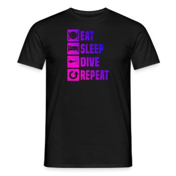 Plongée Hommes Plongée Sous-marine Plongée libre Femmes - T-shirt homme - noir - Devant - AI Model Male 178 light (178cm)