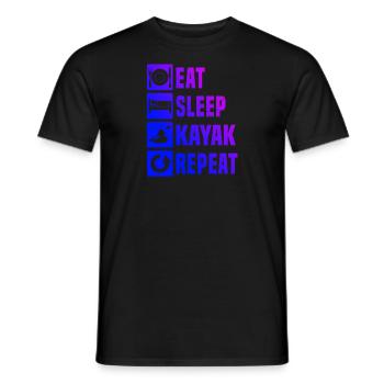 Canoë Kayak Femmes Kayak Hommes Kayak - T-shirt homme - noir - Devant - AI Model Male 178 light (178cm)