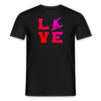 Sports d'hiver femmes snowboarders hommes snowboard - T-shirt homme - noir - Devant - AI Model Male 178 light (178cm)
