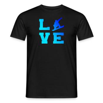 Sports d'hiver hommes snowboarder snowboard - T-shirt homme - noir - Devant - AI Model Male 178 light (178cm)