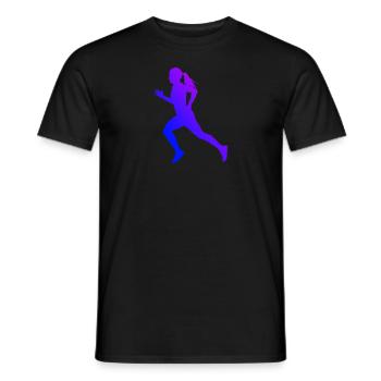 Jogging Cross Country Running Damen Fitness - Männer T-Shirt - Schwarz - Vorne - AI Model Male 178 light (178cm)