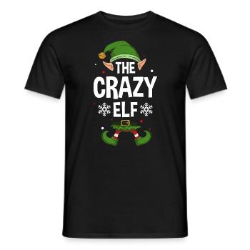 Elfe de cadeau de Noël de famille assorti de groupe - T-shirt homme - noir - Devant - AI Model Male 178 light (178cm)