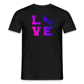 Trumpet Playing Trumpet Player Women's Trumpet - Men's T-Shirt - black - Front - AI Model Male 178 light (178cm)