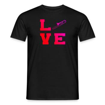 Blaskapelle Tenorposaune Damen Posaunistin - Männer T-Shirt - Schwarz - Vorne - AI Model Male 178 light (178cm)