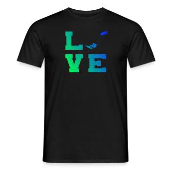 Men's Kite Kite Kitesurfing Women Kitesurfing - Men's T-Shirt - black - Front - AI Model Male 178 light (178cm)