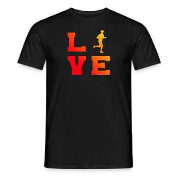 Jogging Running Marathon Course à pied Femmes - T-shirt homme - noir - Devant - AI Model Male 178 light (178cm)