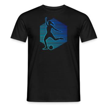 Fussballspielen Fussballspieler Fussballer - Männer T-Shirt - Schwarz - Vorne - AI Model Male 178 light (178cm)