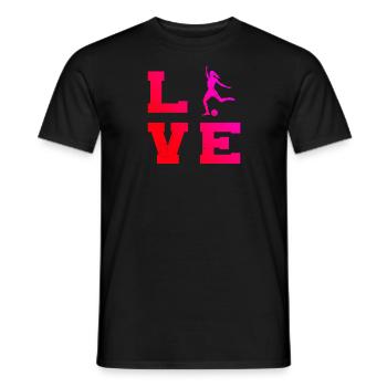 Voetbalwedstrijden Dames Voetballers - Heren T-shirt - zwart - Voor - AI Model Male 178 light (178cm)