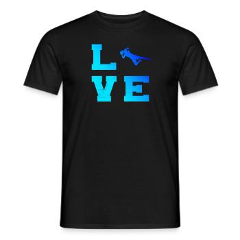 Men's Football Footballer Football Player - Men's T-Shirt - black - Front - AI Model Male 178 light (178cm)