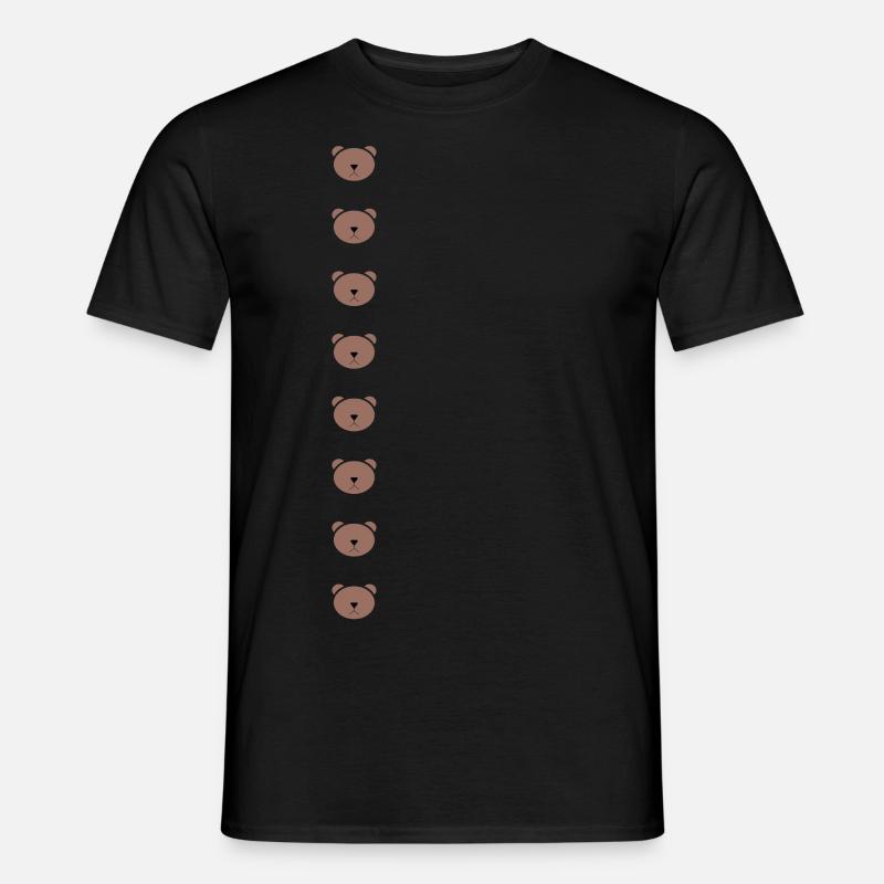 beary row - Männer T-Shirt - Schwarz