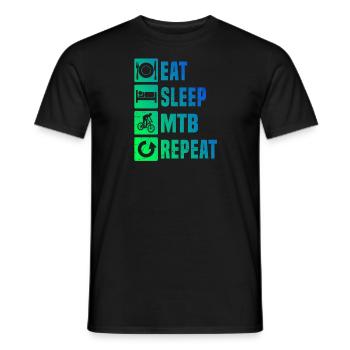 Cyclistes Cyclistes VTT Vtt Femmes - T-shirt homme - noir - Devant - AI Model Male 178 light (178cm)