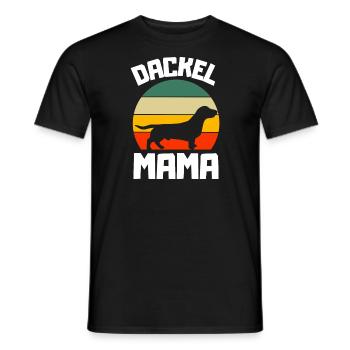 Chiens Maman Propriétaire de chien Cadeau de fête des mères Teckel - T-shirt homme - noir - Devant - AI Model Male 178 light (178cm)