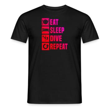 Scuba Divers Scuba Diver Diving - Men's T-Shirt - black - Front - AI Model Male 178 light (178cm)