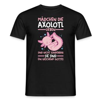 Axolotl - Männer T-Shirt - Schwarz - Vorne - AI Model Male 178 light (178cm)