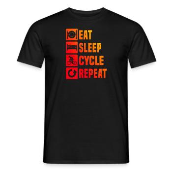Cycliste de route Vélo de route Vélo de route Cyclisme de route - T-shirt homme - noir - Devant - AI Model Male 178 light (178cm)