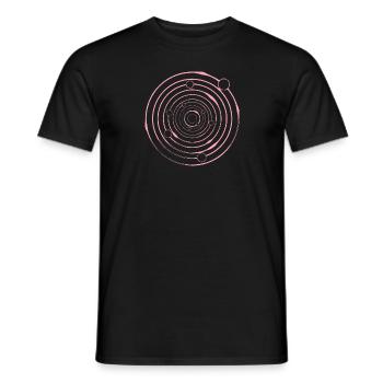 Orbite des cercles circulaires - T-shirt homme - noir - Devant - AI Model Male 178 light (178cm)