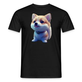 Akita Chien - Akita - T-shirt homme - noir - Devant - AI Model Male 178 light (178cm)