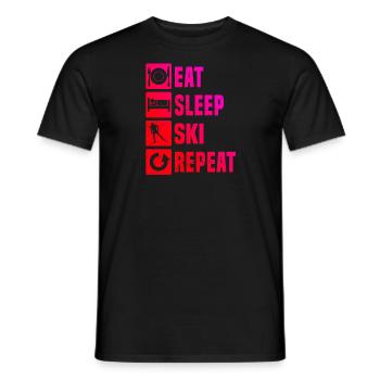 Ski de fond classique féminin Patinage de fond Ski de fond S - T-shirt homme - noir - Devant - AI Model Male 178 light (178cm)