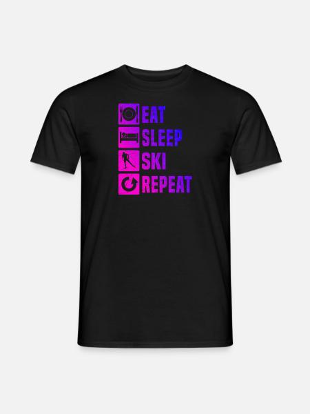Langlauf Classic Langlauf Langlauf Klassisch - Männer T-Shirt - Schwarz