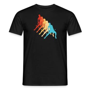 Unihockeyspielen Herren Floorball Salibandy - Männer T-Shirt - Schwarz - Vorne - AI Model Male 178 light (178cm)