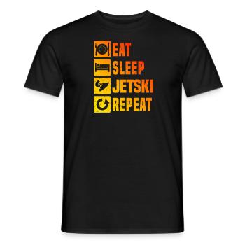 Jetski Équitation Jet Ski Femmes Sports nautiques - T-shirt homme - noir - Devant - AI Model Male 178 light (178cm)