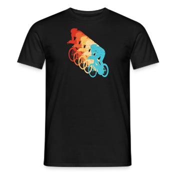 Road Cycling Men's Road Bike - Men's T-Shirt - black - Front - AI Model Male 178 light (178cm)