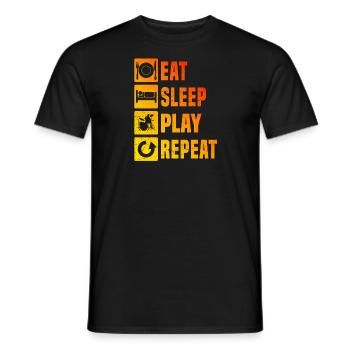Drummer Women Drumming Drums - Men's T-Shirt - black - Front - AI Model Male 178 light (178cm)