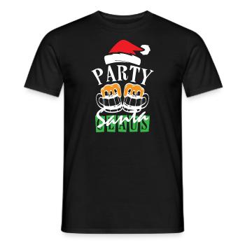Beer Party Santa Claus Christmas Party - Männer T-Shirt - Schwarz - Vorne - AI Model Male 178 light (178cm)