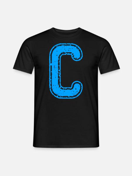 Buchstabe C - Männer T-Shirt - Schwarz