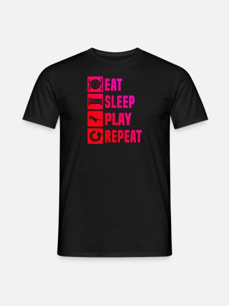 Fußballer Fussball Fußballspieler Damen Herren - Männer T-Shirt - Schwarz