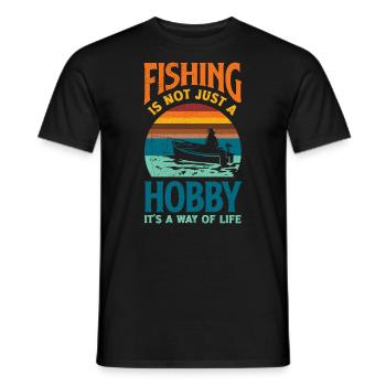Fishing Is Not Just A Hobby Father's Day Fishing - Männer T-Shirt - Schwarz - Vorne - AI Model Male 178 light (178cm)