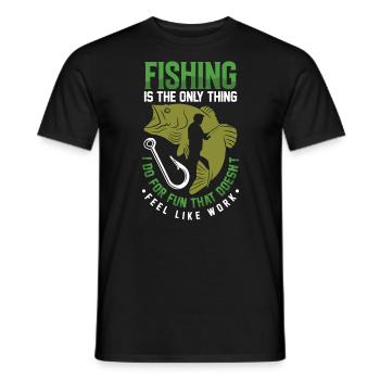 Fishing Dad Fisherman for fun Father's Day - Männer T-Shirt - Schwarz - Vorne - AI Model Male 178 light (178cm)