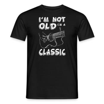 Guitar I Am Not Old I Am Classic - Männer T-Shirt - Schwarz - Vorne - AI Model Male 178 light (178cm)