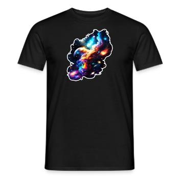 Galaxie, Univers, Cosmos, Espace, Étoiles, Espace - T-shirt homme - noir - Devant - AI Model Male 178 light (178cm)