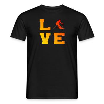 Cascade Ski Ski Skieurs Ski Sports d’hiver - T-shirt homme - noir - Devant - AI Model Male 178 light (178cm)