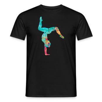 Gymnastics, Athletics, Gymnastics PopArt - Men's T-Shirt - black - Front - AI Model Male 178 light (178cm)