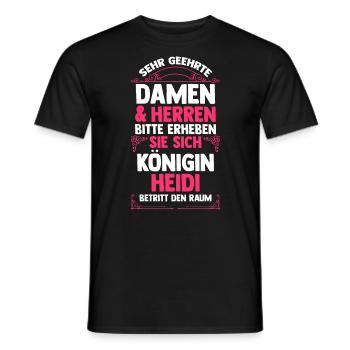 Vorname Heidi - Männer T-Shirt - Schwarz - Vorne - AI Model Male 178 light (178cm)