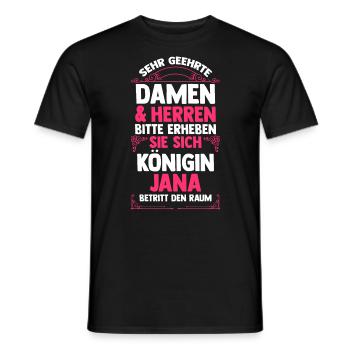 Jana - Männer T-Shirt - Schwarz - Vorne - AI Model Male 178 light (178cm)