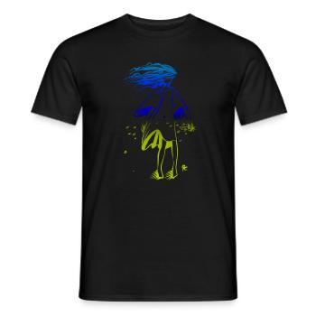 Vom Winde verweht blau gelb - Männer T-Shirt - Schwarz - Vorne - AI Model Male 178 light (178cm)
