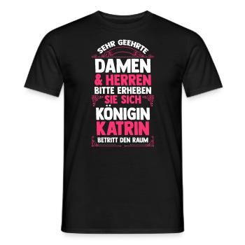 Katrin - Männer T-Shirt - Schwarz - Vorne - AI Model Male 178 light (178cm)