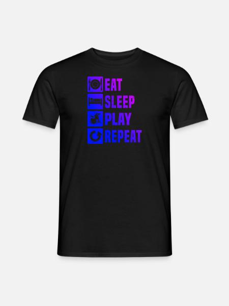 Schlagzeugspieler Herren Perkussionist Drum Kit - Männer T-Shirt - Schwarz
