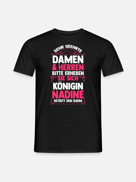 Nadine - Männer T-Shirt - Schwarz