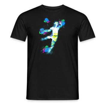 Handball, handballer, Beachhandball,Graffiti - Männer T-Shirt - Schwarz - Vorne - AI Model Male 178 light (178cm)