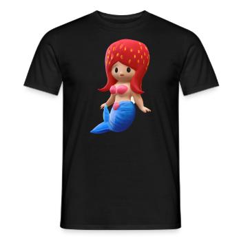 Sirène aux fraises - T-shirt homme - noir - Devant - AI Model Male 178 light (178cm)