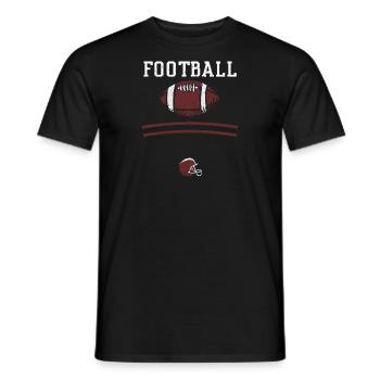 Football - Football - Männer T-Shirt - Schwarz - Vorne - AI Model Male 178 light (178cm)