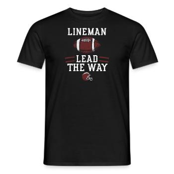 Lineman Lead The Way - Football - Männer T-Shirt - Schwarz - Vorne - AI Model Male 178 light (178cm)