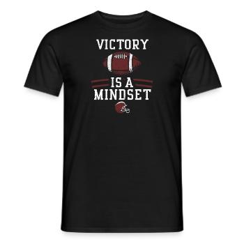 Victory is a mindset - Football - Men's T-Shirt - black - Front - AI Model Male 178 light (178cm)