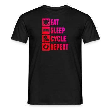 Vélo de route Hommes Vélo de route Cyclisme sur route Cyclisme sur route - T-shirt homme - noir - Devant - AI Model Male 178 light (178cm)